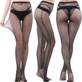thumbnail image 1 of Plus Size Fishnet Stockings, Black Fishnet Tights Thigh High Stockings Suspender Pantyhose, 1 of 4