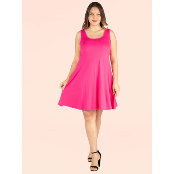 Plus Size Fit N Flare Tank Mini Dress