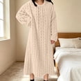 thumbnail image 1 of Plus Size Fleece Robe For Women, Long Warm Bathrobe & Nightgown, Extended Winter Loungewear For Lounging At Home White S, 1 of 9