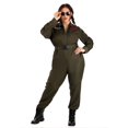 thumbnail image 1 of Plus Size Flight Suit Top Gun Costume for Women, 1 of 10