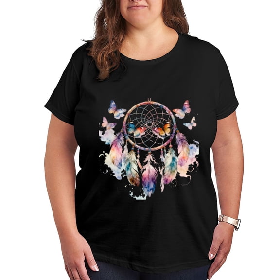 Plus Size Floal Pattern Graphic Women Tshirt Oversized Tees Short Sleeve Casual Tee Trendy T-shirt