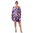 thumbnail image 1 of Plus Size Floral Long Sleeve Skater Dress, 1 of 3
