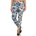 thumbnail image 1 of Plus Size Floral Print, Full Length Leggings In A Slim Fitting Style With A Banded High Waist Multi, 1 of 5