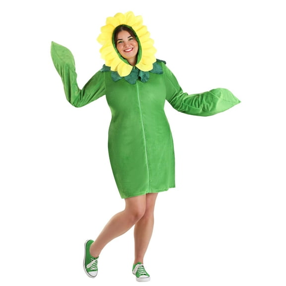 Plus Size Flower Hoodie Costume Dress for Women