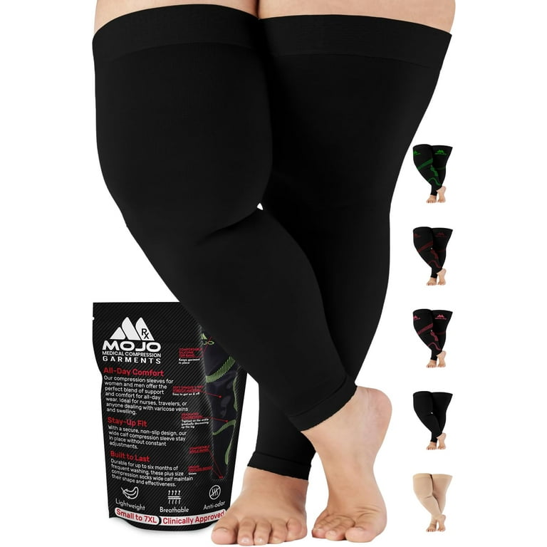 Plus Size Footless Compression Stockings for Women Men 20-30mmHg