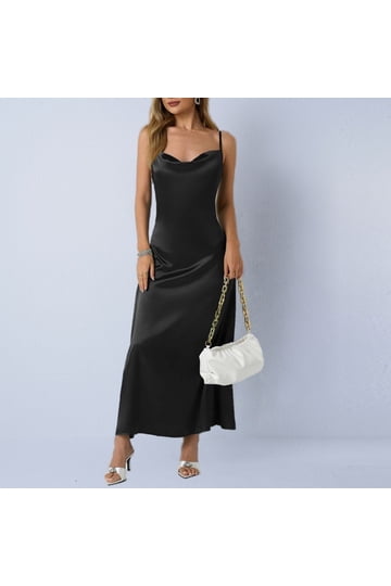 Satin Cowl Neck Dresses