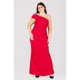 thumbnail image 1 of Plus Size Formal One Shoulder Mermaid Maxi Dress, 1 of 11