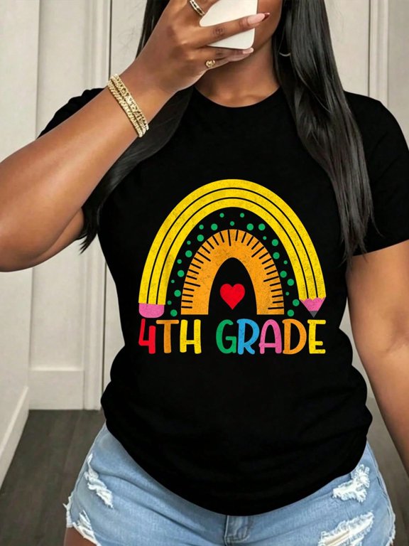 Plus Size Fourth Grade Rainbow 4th Grade Team Rainbow Teacher Student T-Shirt