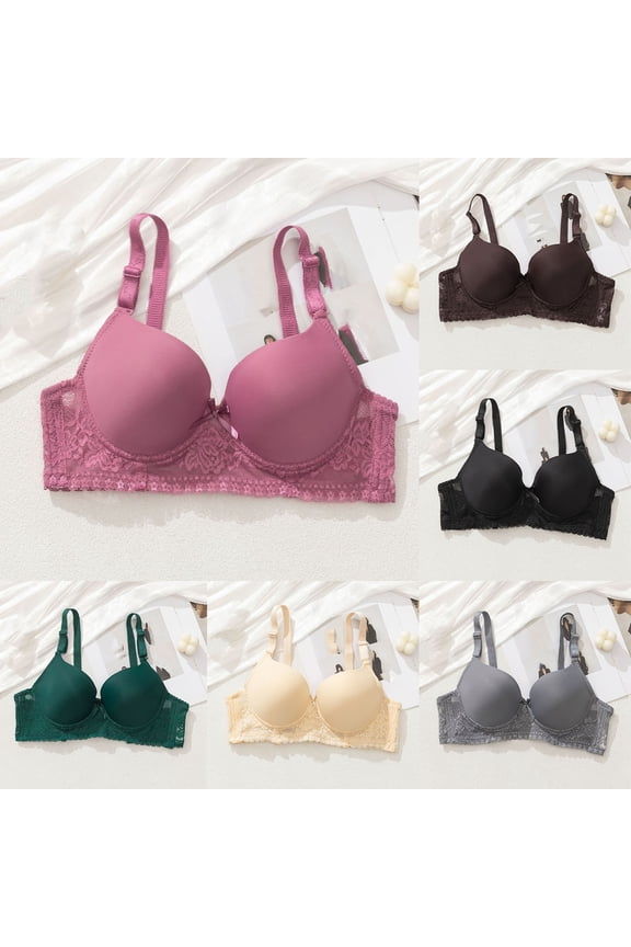 Plus Size Front Closure Bra for Women Wireless Supportive Soft Stretch Comfort Bra Adjustable Straps Daily Underwear