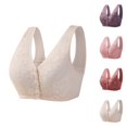 thumbnail image 1 of Plus Size Front Closure Bras for Women Wireless Seamless Bra Supportive Fit Comfortable Nursing Bra Wide Strap Full Coverage Underwear, 1 of 3