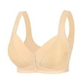 thumbnail image 1 of Plus Size Front Closure Lace Bralette Wireless Comfort Sleep Bra For Big Cup Support, 1 of 7