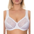 thumbnail image 1 of Plus Size Full Coverage Bra Wide Straps Support Panels Underwire 34 36 38 40 42 44 / C D E F G H I J (36I, White), 1 of 3
