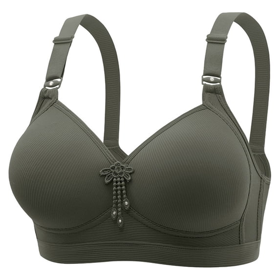 Plus Size Full Cup No Underwire Bras, Full Support Bralettes for Women, Push up Breathable Comfortable Bra