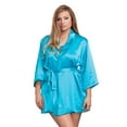 thumbnail image 1 of Plus Size Full Figure Classic Satin Robe, 1 of 2