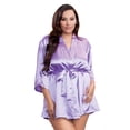 thumbnail image 1 of Plus Size Full Figure Classic Satin Robe, 1 of 2