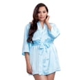 thumbnail image 1 of Plus Size Full Figure Classic Satin Robe, 1 of 2