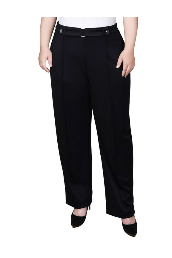 Plus Size Full Length Scuba Crepe Pants