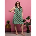 thumbnail image 1 of Plus Size Geometric Collared Sleeveless Mini Dress, 1 of 3