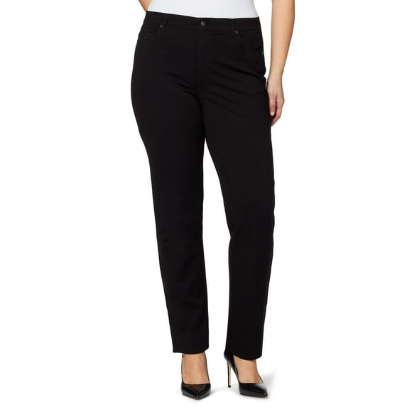 Plus Size Gloria Vanderbilt Amanda Ponte Pants Color: Black Size: 20W SHORT