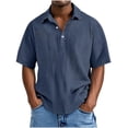 thumbnail image 1 of Plus Size Golf Shirts for Men Big & Tall M-5X Short Sleeve T-Shirts Mens Casual Solid Pullover Button Collared Relaxed Workout Tees Tops, 1 of 5