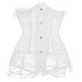 thumbnail image 1 of Plus Size Gothic Corset, Women's Fashion Sealing Waist Hollow out Stomach Tightening and Body Shaping Clothing New Corset Tops for Women Style B-22 White L, 1 of 5