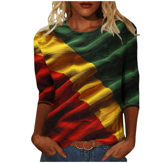 Plus Size Graphic Tees for Women Black History Month Short Sleeve African American T-Shirt Summer Casual Tops Multicolor, XXXXXL