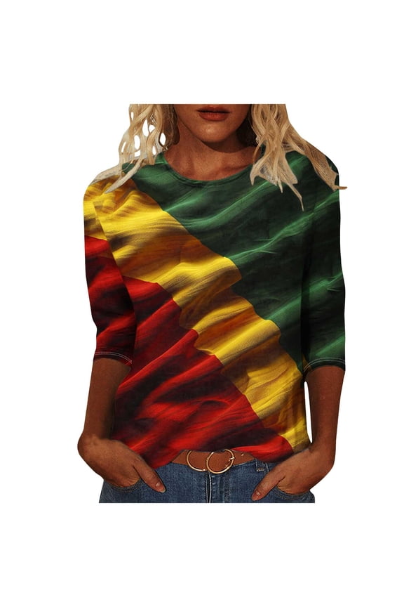 Plus Size Graphic Tees for Women Black History Month Short Sleeve African American T-Shirt Summer Casual Tops Multicolor, XXXXXL
