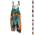 thumbnail image 1 of Plus Size Halloween Boho Overalls for Women Print Linen Jumpsuits 2026 Spaghetti Strap Rompers, 1 of 7