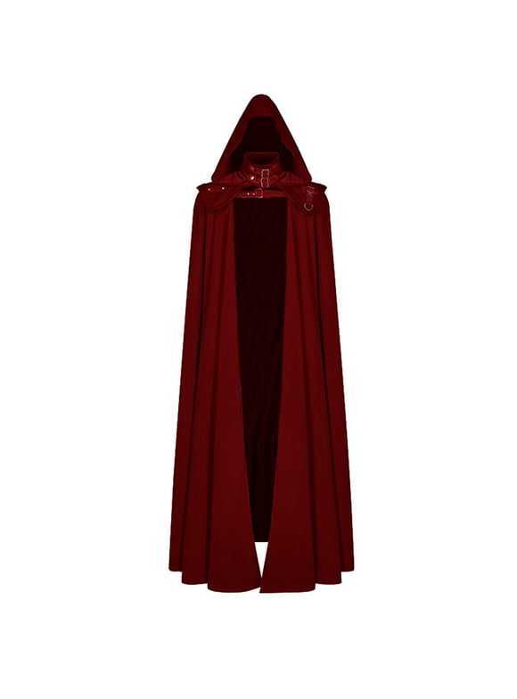 Plus Size Halloween Costumes Halloween Costumes Women Men Halloween Solid Buckle Hooded Removable Gothic Devil Party Cloak Clearance