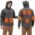 thumbnail image 1 of Plus Size Heated Jackets for Men Adult Fashion Plush Heating Loose Long Sleeve Blouse Zipper Casual Pocket Tops Coat, 1 of 8