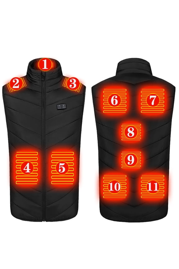 Plus Size Heated Jackets for Men Outdoor Warm Clothing Heated For Riding Skiing Fishing Charging Via Heated Coat With Pocket