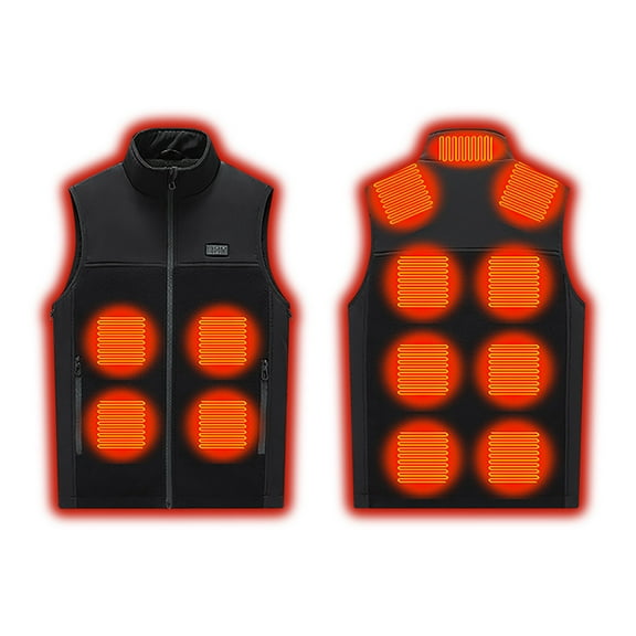 Plus Size Heated Jackets for Men Outdoor Warm Clothing Heated For Riding Skiing Fishing Charging Via Heated Coat With Pocket