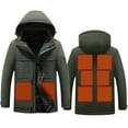thumbnail image 1 of Plus Size Heated Jackets for Men Outdoor Warm Clothing Heated For Riding Skiing Fishing Charging Via Heated Coat, 1 of 9