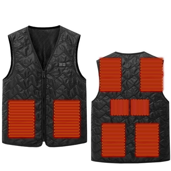 Plus Size Heated Jackets for Men Outdoor Warm Clothing Heated For Riding Skiing Fishing Charging Via Heated Coat