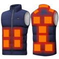 thumbnail image 1 of Plus Size Heated Jackets for Men Unisex Casual Zipper Dual Control Thirteen Area Solid Heat Heating Vest USB Charging, 1 of 6
