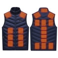 thumbnail image 1 of Plus Size Heated Jackets for Men Unisex Casual Zipper Four Control 21 Areas Heat Heating Vest USB Charging Vest, 1 of 7