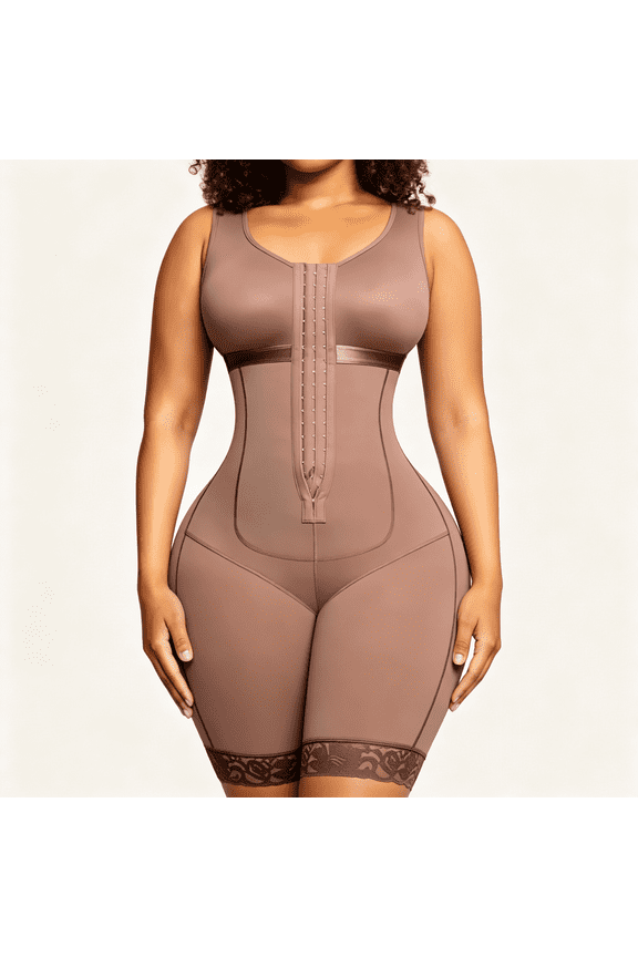 Plus Size High Compression Shapewear Bodysuit, Tummy Control