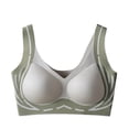 thumbnail image 1 of Plus Size High-Impact Sports Bra – Steel-Free Seamless Construction with Double-Layer Fixing Cups & Breathable Mesh,Mint Green 40, 1 of 5
