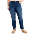thumbnail image 1 of Plus Size High-Rise Straight Jeans Quiet Pine Wash 22W, 1 of 1