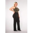 thumbnail image 1 of Plus Size High Rise Straight Leg Cargo Pants - Black, 1 of 9