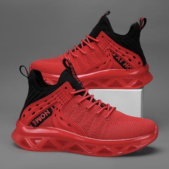 Plus Size High-Top Woven Sneakers