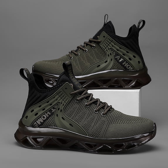 Plus Size High-Top Woven Sneakers