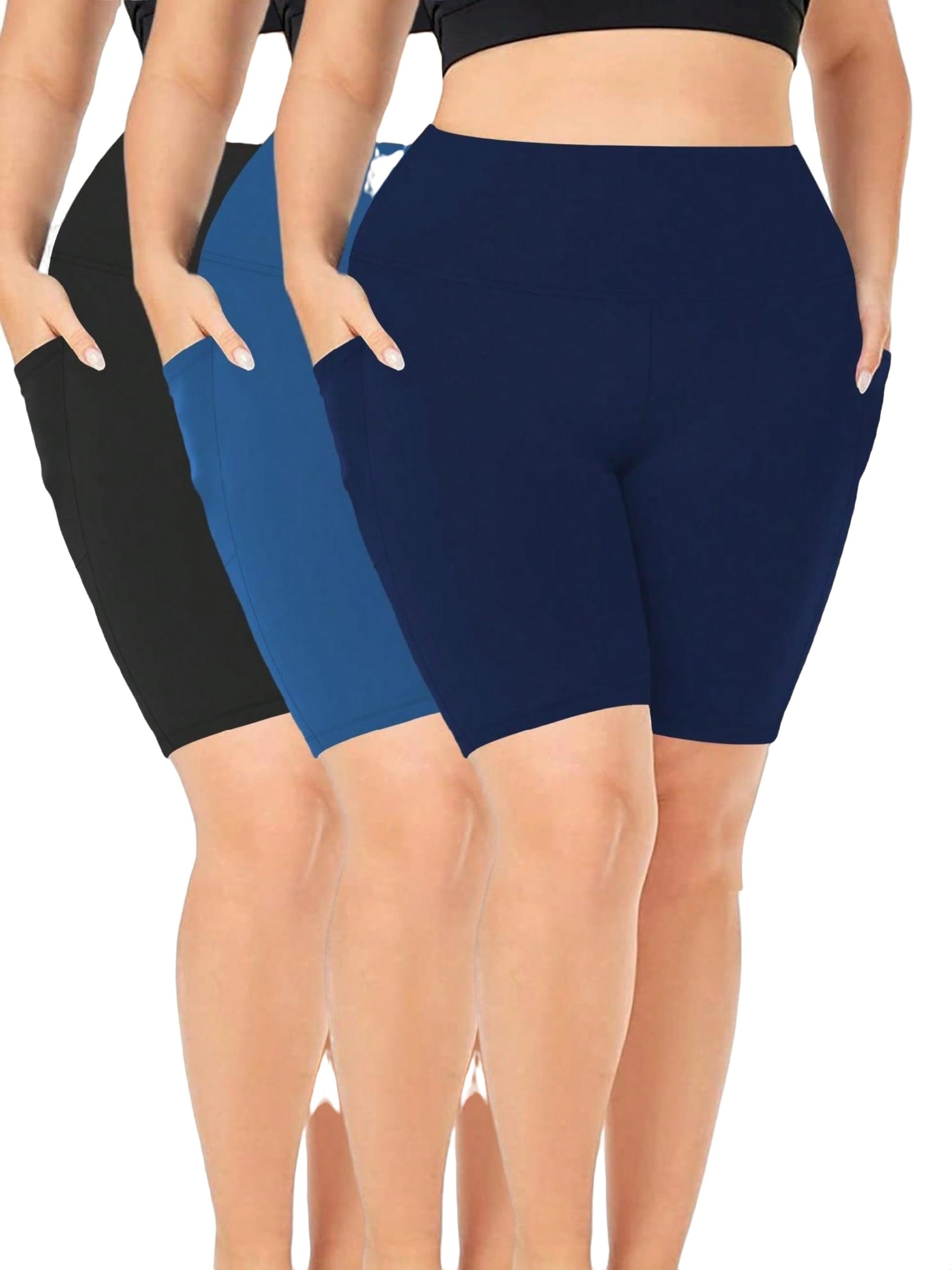 Plus Size High Waist Biker Shorts & Leggings For Women Running, Gym — free download