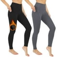 thumbnail image 1 of Plus Size High Waist Fleece Lined Leggings with Pockets Winter Workout Pants, 1 of 5