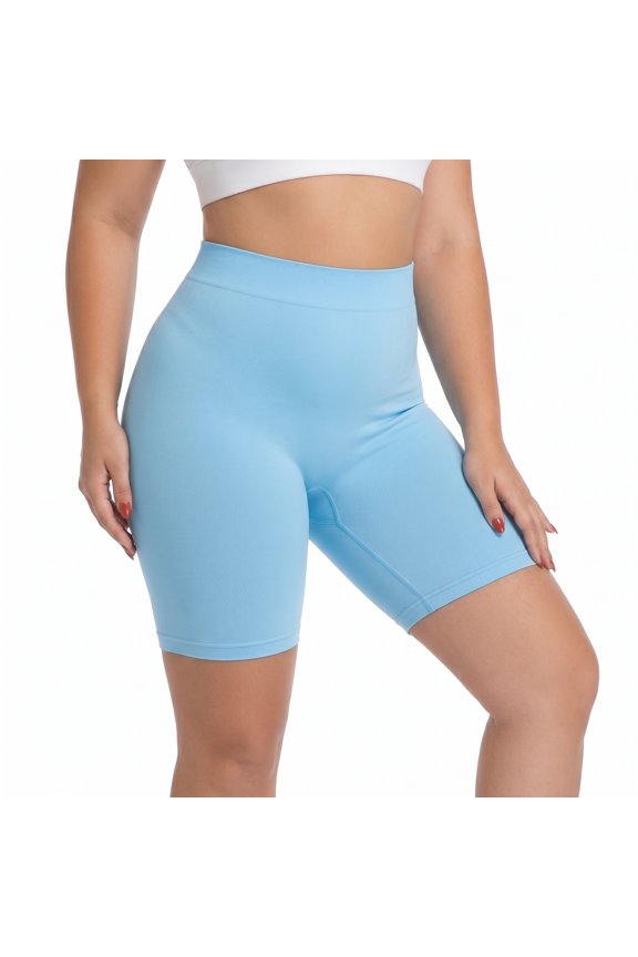 Plus Size High Waist Mid Thigh Shapewear Shorts Anti Chafing Tummy Control Shaper