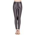 thumbnail image 1 of Plus Size High Waist Workout Leggings - Shiny Pants Yoga Tights for Women, 1 of 5