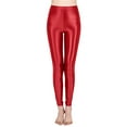 thumbnail image 1 of Plus Size High Waist Workout Leggings Shiny Yoga Tights for Women, 1 of 5