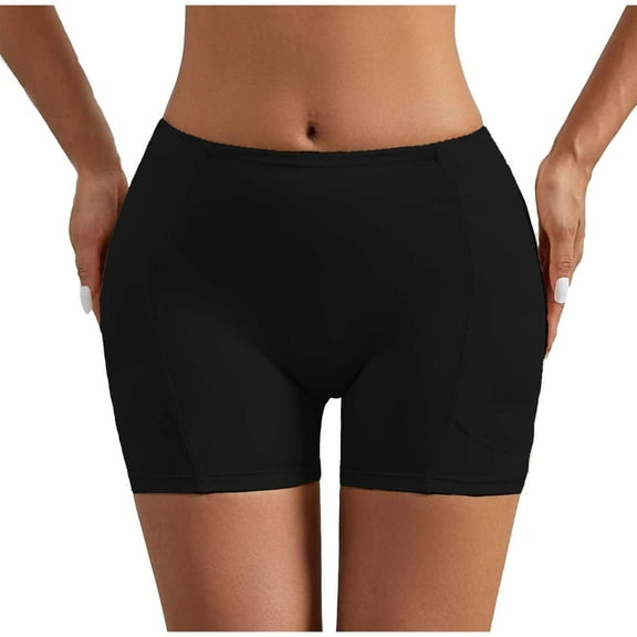 Plus Size High Waisted Shorts With Foam Padding For Enhanced And Lift Body Pants