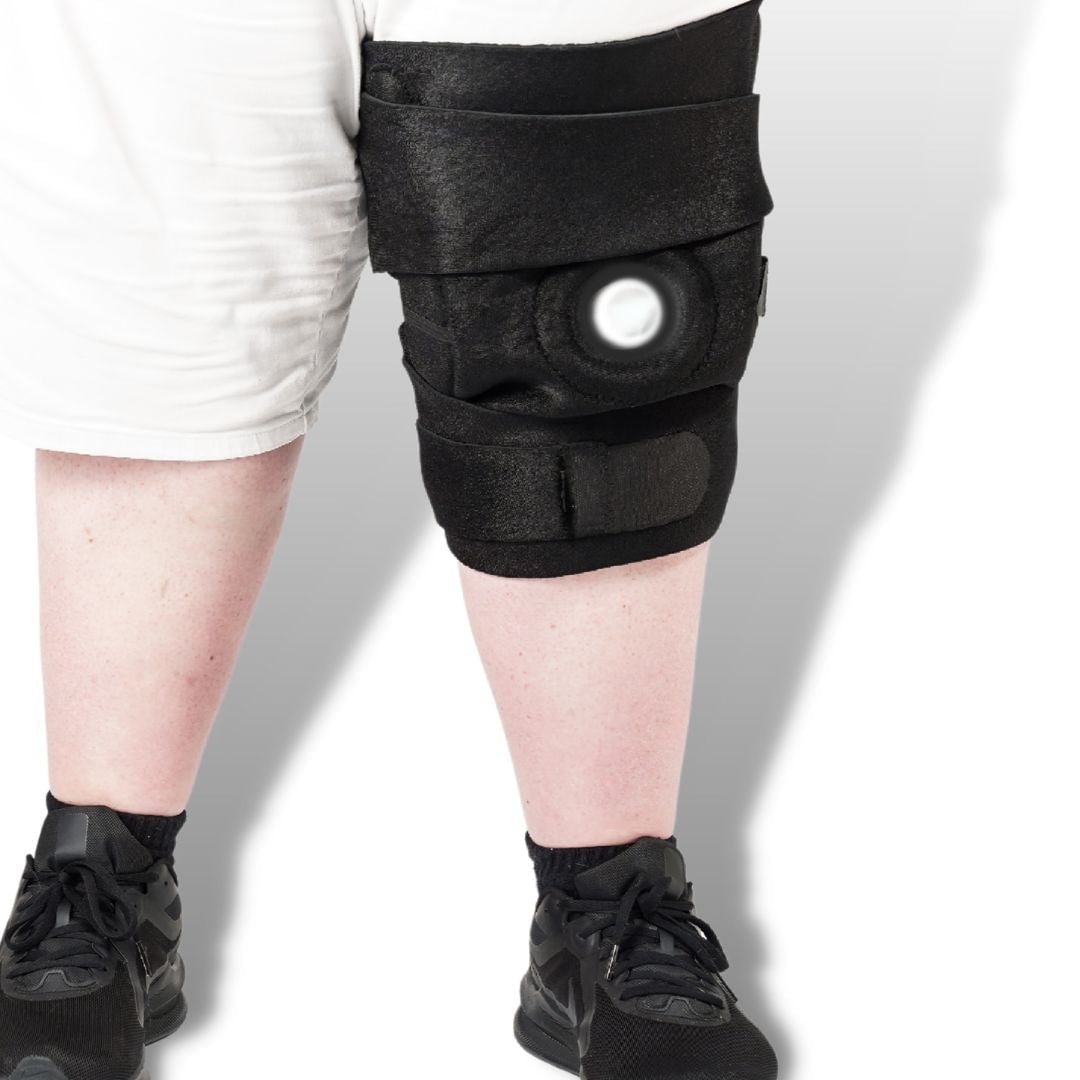 DMEforLess Plus Size Knee Brace Hyperextension, Meniscus Injuries PDAC L1832 / L1833
