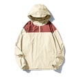 thumbnail image 1 of Plus Size Hooded Sweat Coat for Women Long Sleeve Zipper Jackets with Pockets Color Block Outdoor Outerweat, 1 of 5